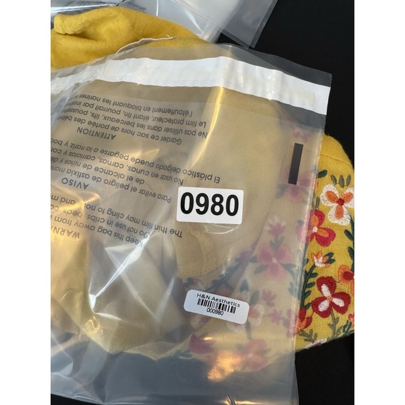 Savanna Jane Yellow Floral Embroidered Short Sleeve Blouse Boho Coquette spring - Picture 5 of 9